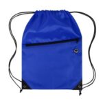 Drawstring Backpack with Front Zipper Pocket