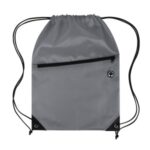 Drawstring Backpack with Front Zipper Pocket