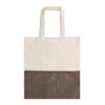 Two-Tone Cotton/ Burlap Tote with Pocket