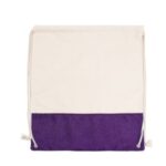 Two-Tone Cotton/ Burlap Drawstring Bag