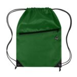 Drawstring Backpack with Front Zipper Pocket