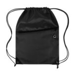 Drawstring Backpack with Front Zipper Pocket