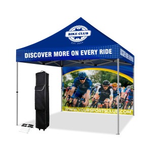 10' X 10' Heavy Duty Canopy Tent w/Back Full Wall(Dye Sublimation)