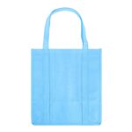 Item# PR 3102 – Make shopping smarter and more sustainable with our Non-Woven Grocery Tote Bag with Bottom Insert. Designed for strength and stability, this tote features a reinforced bottom insert that adds structure and support, perfect for groceries, beach, travel, vacations, tradeshows, events, and more. Crafted from eco-friendly, lightweight 80GSM Non-woven, it’s reusable, recyclable, and a great alternative to single-use plastic bags. The spacious interior has with reinforced handle. Customize it with a logo, quote, or any custom design for promotion or branding. Get a free quote now!
