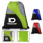 Tri-Color Drawstring Backpack