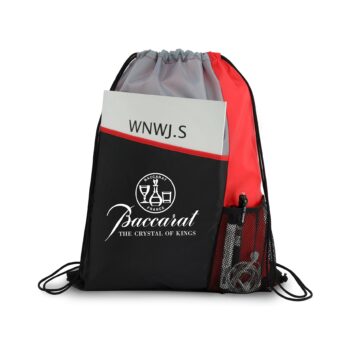 Slant Pocket Drawstring Sports Backpack
