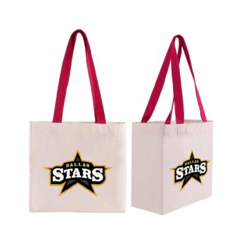 Cotton Colored Handle Tote with Gusset