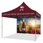 10′ X 10′ Heavy Duty Canopy Tent w/Back Full Wall(Dye Sublimation)