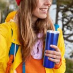 20 Oz Stainless Steel Skinny Tumbler w/ Slider Lid