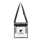 9" X 10" Clear PVC Crossbody Stadium Bag