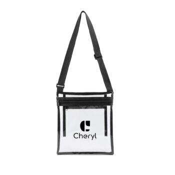 9" X 10" Clear PVC Crossbody Stadium Bag
