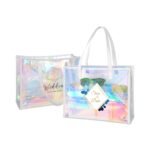 TPU Holographic Tote Bag With Leather Handle