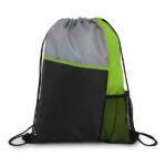 Slant Pocket Drawstring Sports Backpack