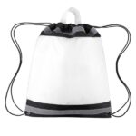 Small Reflective Polyester Drawstring Backpack