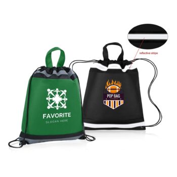 Reflective Non-Woven Drawstring Backpack