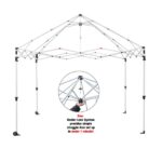 10′ X 10′ Heavy Duty Pop Up Canopy Tent w/Vented Top (Dye Sublimation)