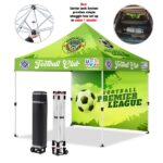 10′ X 10′ Heavy Duty Pop Up Canopy Tent w/ Back Full Wall (Dye Sublimation)