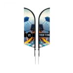 11' Custom Feather Flag Kit - Double Sided W/Spike Base