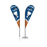 15' Teardrop Flag Kit-Double Sided With Optional Base