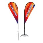 9′ Teardrop Flag Kit-Double Sided With Optional Base