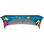 8′ Open Back Stretch Table Cover (Full Color Dye Sublimation)