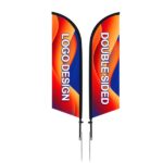 11′ Custom Feather Flag Kit – Double Sided W/Spike Base