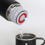 17 Oz Vacuum Insulated Flask Stainless Steel Bottle With Cup