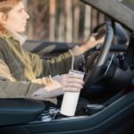 20 Oz Stainless Steel Skinny Tumbler w/ Slider Lid