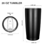 20 Oz Vacuum Insulated Stainless Steel Tumbler w/ Slider Lid