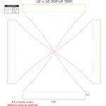 10′ Pop Up Tent 600D Polyester With Vented Canopy