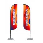 9′ Feather Flag Kit-Double Sided With Cross Base&Water Bag