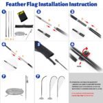 11′ Custom Feather Flag Kit – Double Sided W/Spike Base