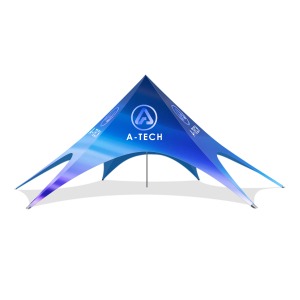 40' Single Pole Sky Star Tent With Full Color Dye Sublimated Canopy