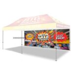 20' Full Color Custom Printed Tent Back Wall