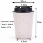 MOQ 10 pcs 12oz Wheat Straw Coffee Mug