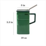 19oz Refrigerator shaped Ceramic Mug with Straw
