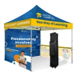 10’X10′ Commercial Grade Event Tent With Back Full Wall And Two Half Walls