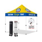 10' x 10' Heavy Duty Pop Up Tent w/ Dye Sublimation Canopy