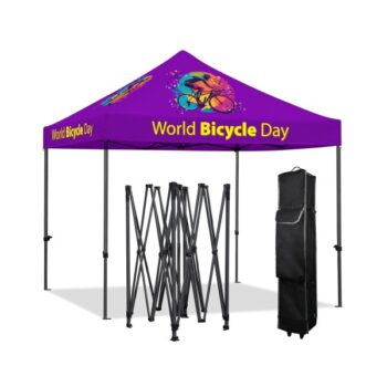 10' X 10' Commercial Grade Pop Up Tent Kit w/ Dye Sublimation Canopy