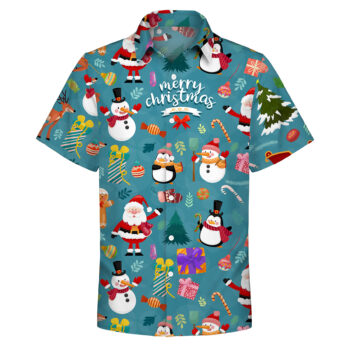 Men's 135gsm Custom Dye Sublimation Hawaiian Shirt-Stretch Poly