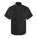 Men’s Short Sleeve Twill Button Down Shirt (7)