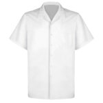 Men’s Solid Short Sleeve Camp Collar Shirt (8)