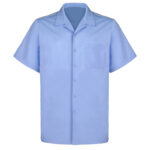 Men’s Solid Short Sleeve Camp Collar Shirt (8)