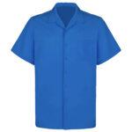 Men’s Solid Short Sleeve Camp Collar Shirt (8)