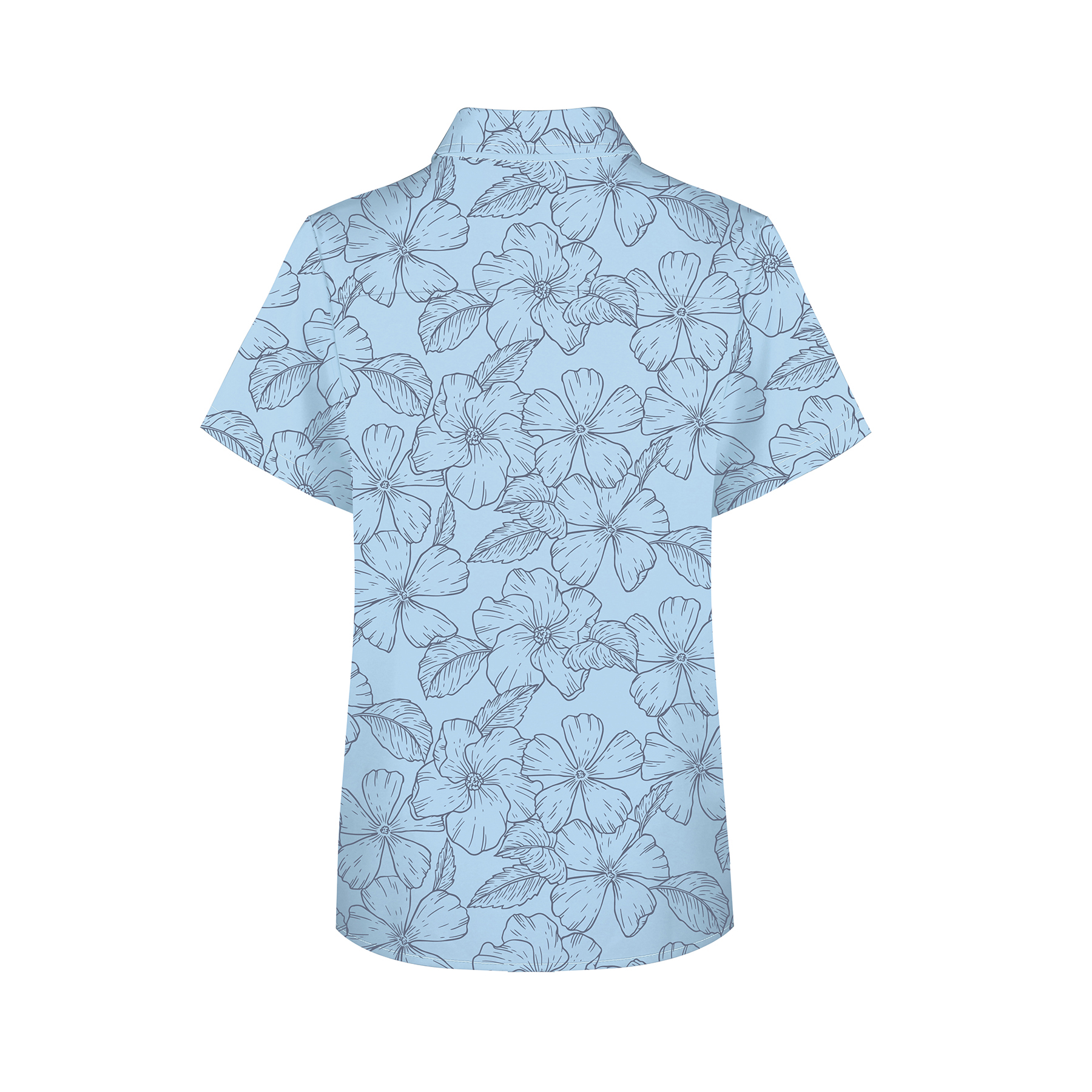 Women's 135gsm Custom Dye Sublimation Hawaiian Shirt-Stretch Poly (3)