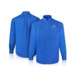 Men's Woven Button Down Long Sleeve Twill Shirt