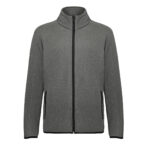 Men’s Heathered Sweater Full-Zip Fleece Jacket