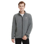 Men’s Heathered Sweater Full-Zip Fleece Jacket