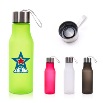 20 Oz Plastic Outdoor Sport Water Bottle W/ Carry Handle