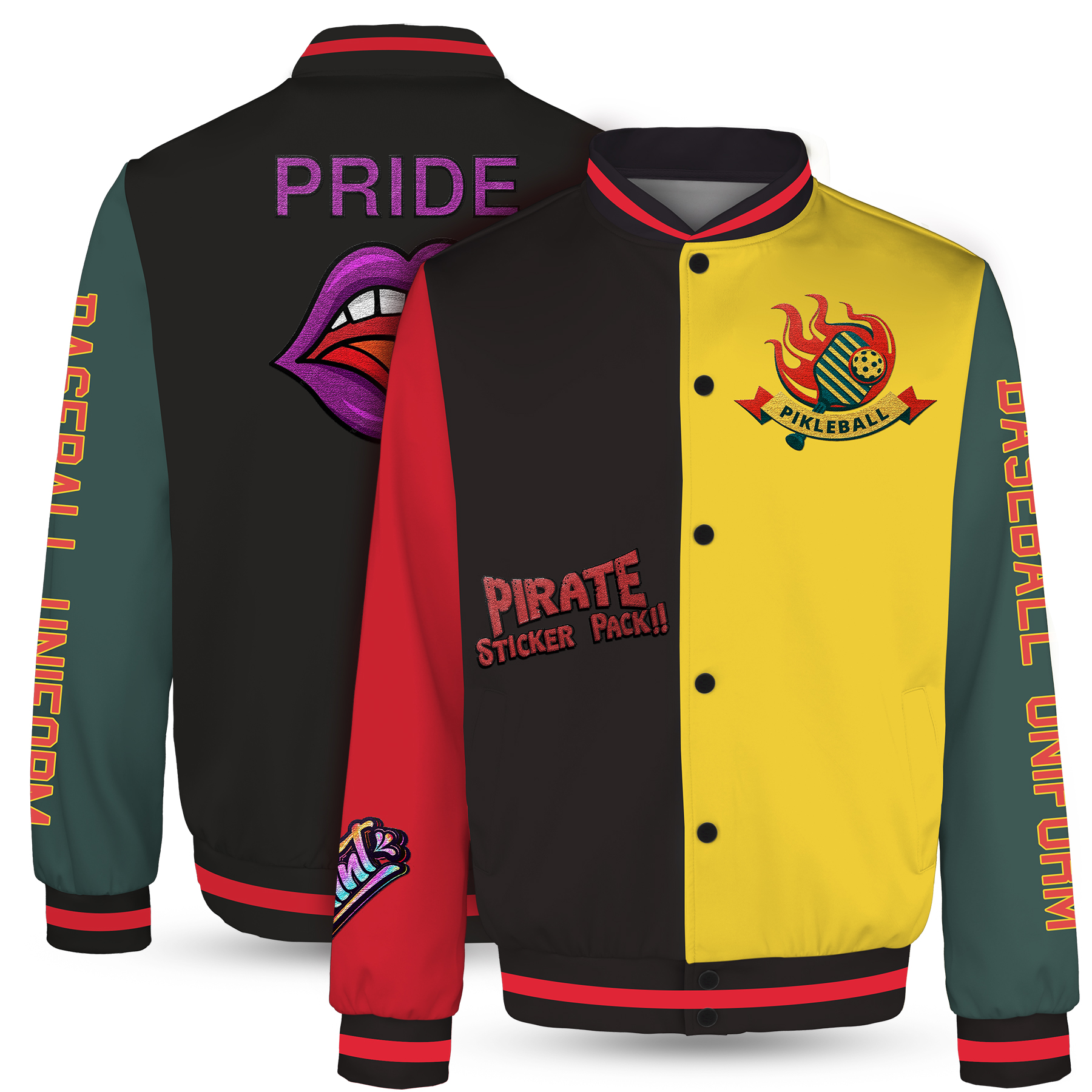 Custom Personalized Men's Varsity Jacket(Full Color Dye Sublimated) (2)